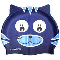 Шапочка для плавания детская котик синий CLS 04 CAT-6